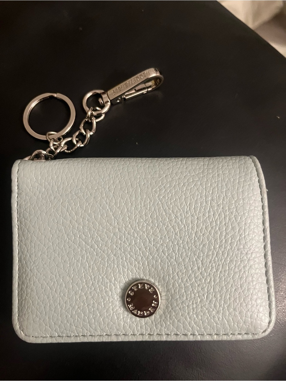 [Bundle Item] Steve Madden Pebbled Mint Blue Mini Wallet Keychain